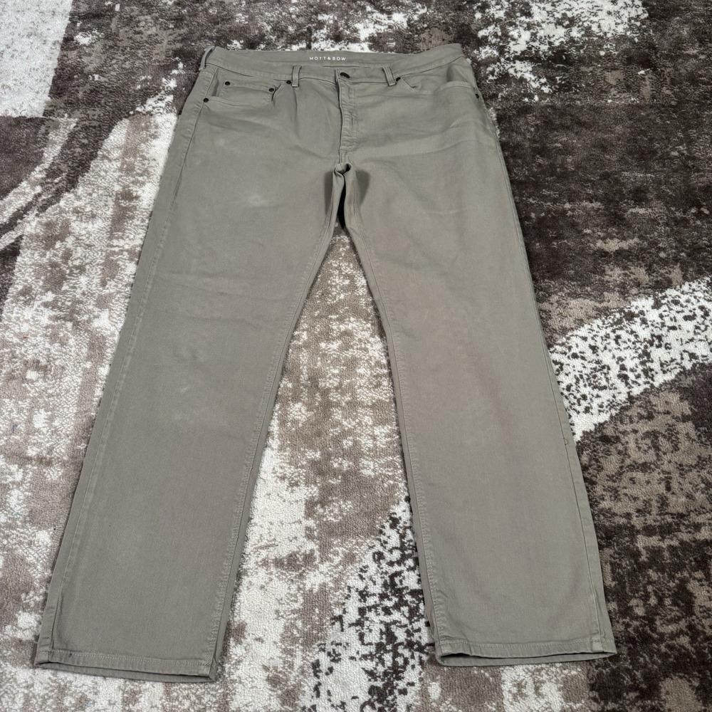 Mott & Bow Jeans Men's 40x32 Merc Green Slim Straight Denim 5 Pocket